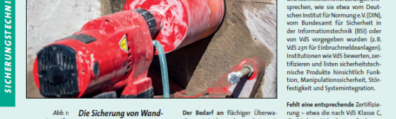 Kapazitive Durchbruchsicherung Wand - elektronische Überwachung von Wänden und Flächen